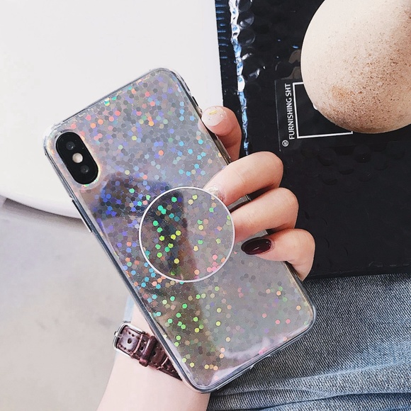 Accessories - iPhone X/XS/Max/XR/7/8/Plus Crystal Case W/Holder